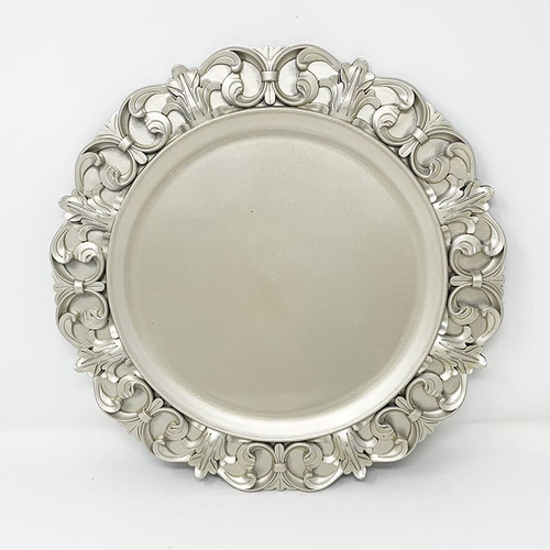 Plato Base 36 Cm Rococo Champagne