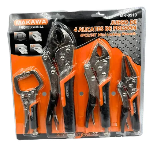 Set 4 Alicates Tipo Caiman Multifuncion Total Corte