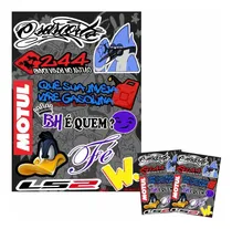 Comprar Cartela De Adesivos Carro Moto Bike 10 Super Adesivos Mod. 5