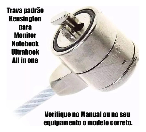 Cadeado Para Notebook Lenovo Padrão Kensington 2 Chaves