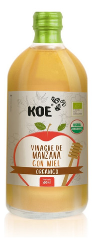 Vinagre De Manzana Con Miel Orgánico 500ml Marca Koe