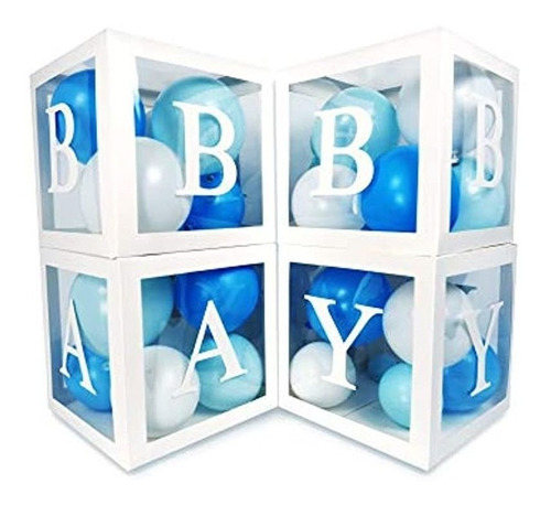 Caja De Globos Para Baby Shower Color Azul. Marca Pyle