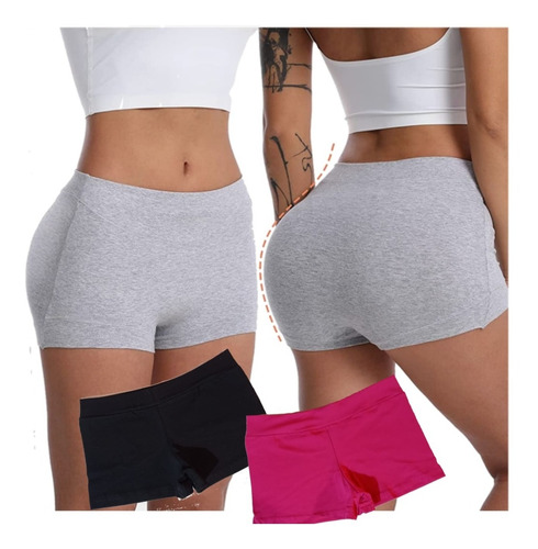 Mini Short Boxer Bombacha ALG/ly Pack X3 Cachetero Mujer