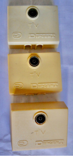 Caja Para Conectar Cable Coaxial Tv X 3 Unidades
