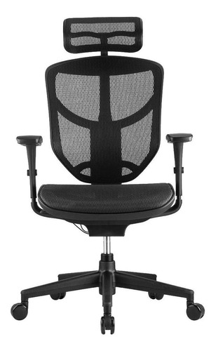 Silla de escritorio Form Design Enjoy ergonómica  negra con tapizado de mesh