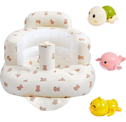 Asiento Inflable Para Bebs De 3 A 36 Meses Con 3 Juguetes De