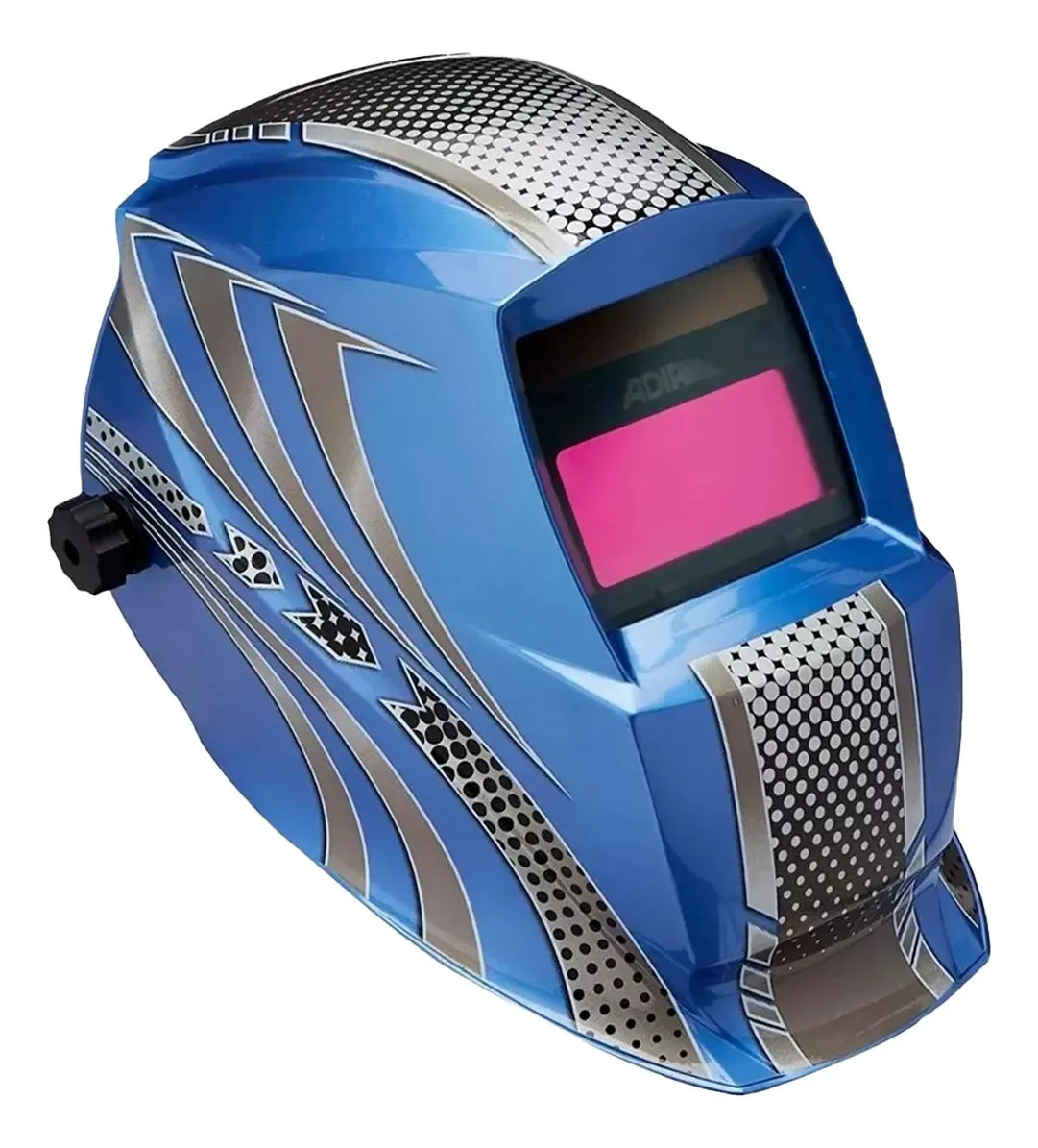 Careta Electrónica Soldar Automática Azul Con Gris Adir 6713