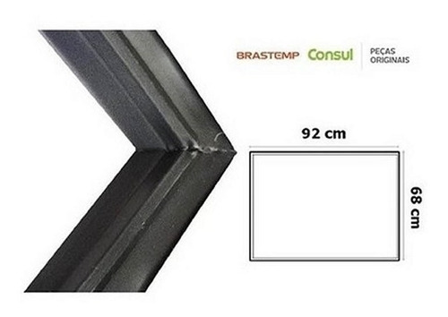 Borracha Gaxeta Freezer Horizontal 310 Lts Consul 89 X 65 Cor Cinza-escuro