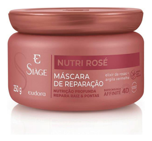 Máscara Capilar Nutri Rosé Eudora 250g - Nutre E Repara