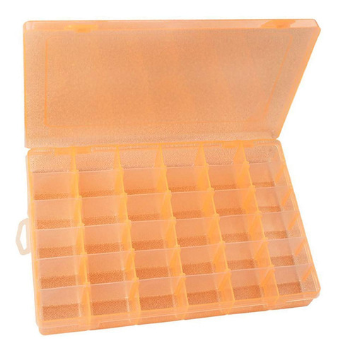 Caja Organizadora Plastico 36 Divisor Ajustabl Color Naranja