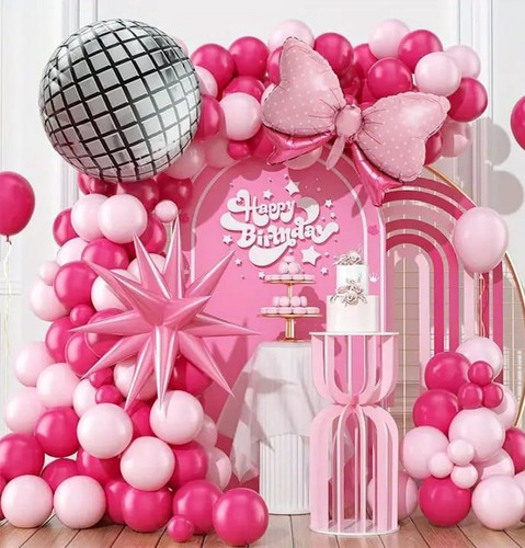 Arco De Globos Coquette Días Madres Bodas Cumpleaños Boda