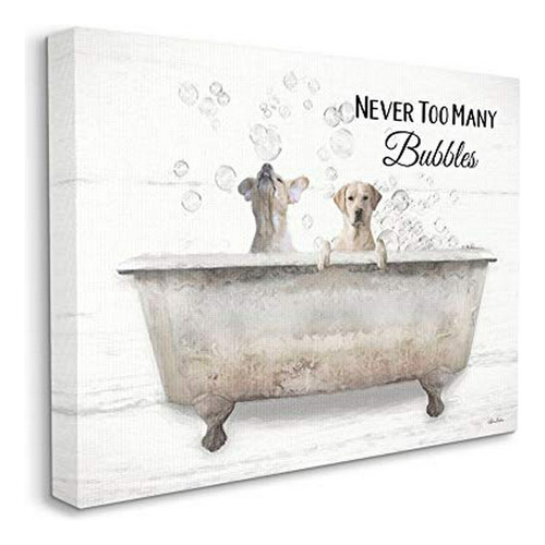 Stupell Industries Never Too Many Bubbles Quote Family Pet D