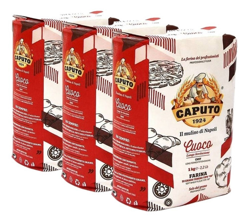 Farinha De Trigo Italiana Caputo Tipo 00 Cuoco 3kg
