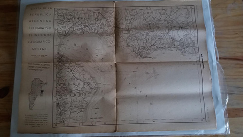 Mapa Inst.geog.militar Diario La Prensa 6 Julio 1933