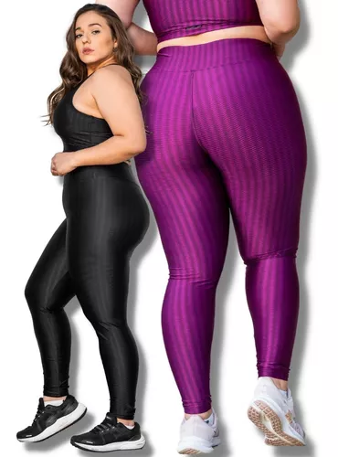 Legging 3D Fitness Plus Size Ciclame