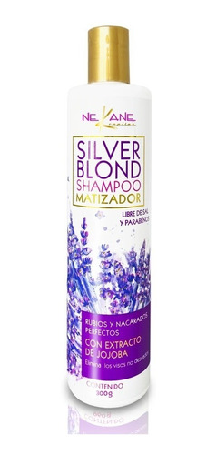10pzas Shampoo Matizador Silver Nekane 300g Libre De Sal