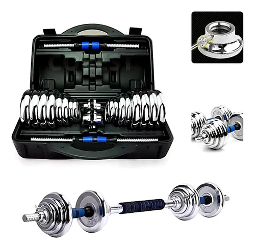 Academia em Casa: Transforme seu Espaço e Elimine de Vez as Desculpas para Não Treinar 16 Kit Dumbell Halteres Medpoint 30kg Barra Ajustável Treino