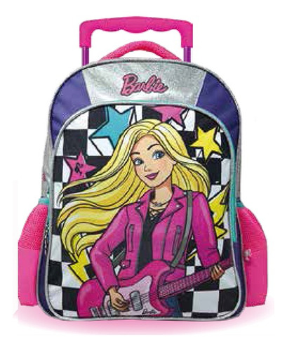 Mochilas Infantiles Niña Barbie Carro 9524l400t Arpelli Color Rosa Diseño De La Tela Estampado