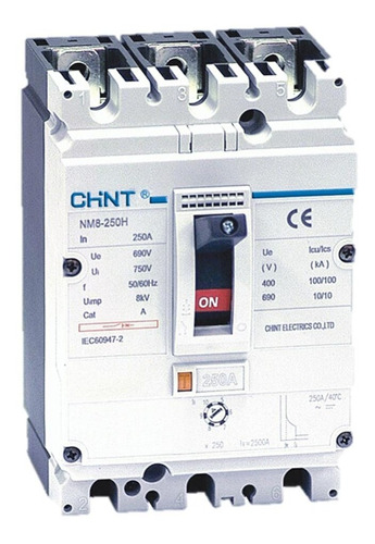 Breaker Chint, Caja Tipo Moldeada 125a, 3 Polos