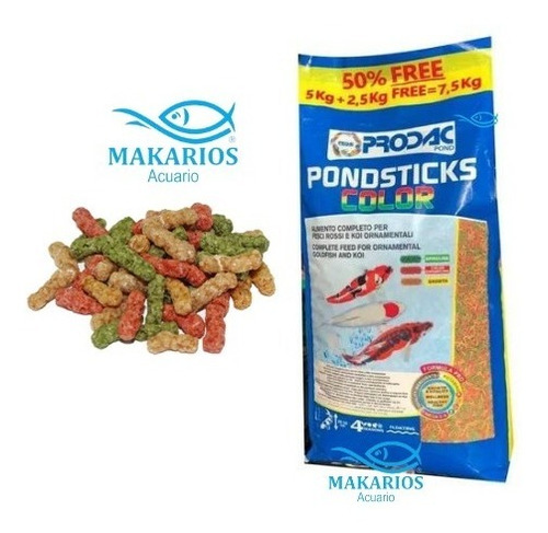 Prodac Alimento Peces Koi Estanque Pond Sticks Color 7.5 Kg