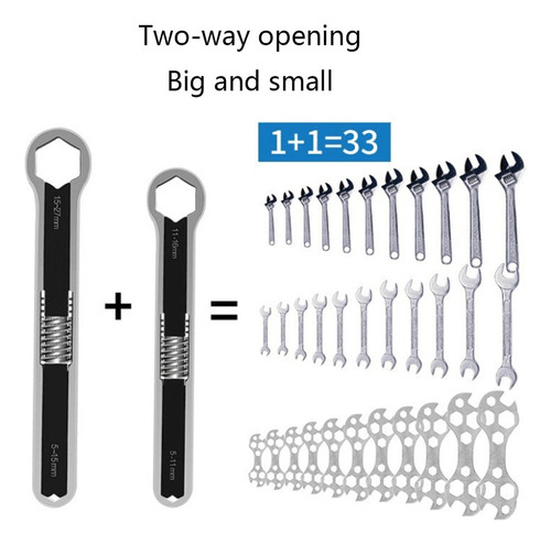 Llave Ajustable Multifunción Llave Doble Cabeza Universal