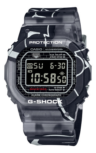 Reloj Hombre Casio Dw-5000ss-1dr G-shock Color De La Correa Negro Color Del Bisel Negro Color Del Fondo Negro