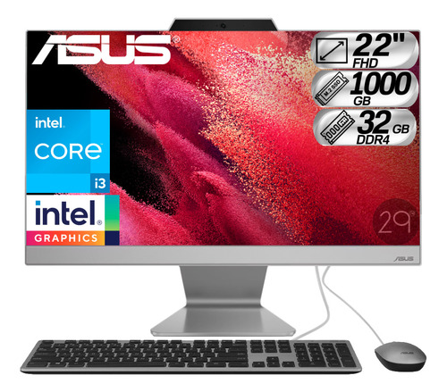 Todo En Uno Asus Intel Core I3 1215u Ssd 1000gb Ram 32gb