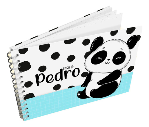 Álbum Livro Do Bebê Personalizado Com Nome Tema Panda Menino