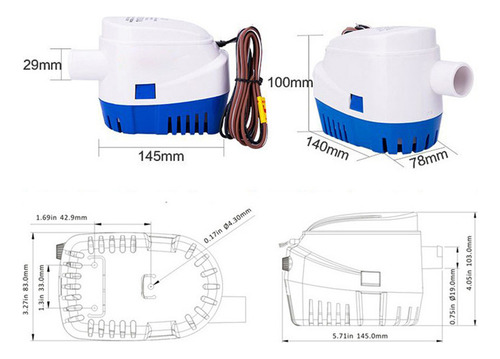 Bomba De Desidratação Automática Sumerg Dc12v/24v 600/750/11