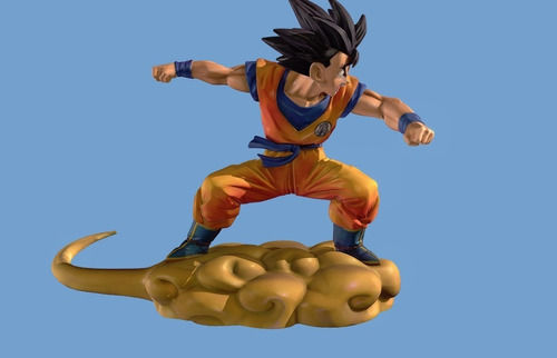 Dragon Ball Goku Nube Figura Modelo Stl Para Impresion 3d