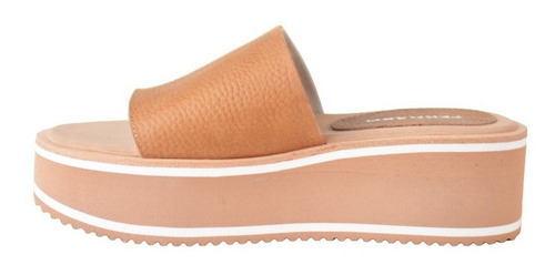 Zuecos Sandalias Bajos De Mujer De Cuero Pratt - Ferraro