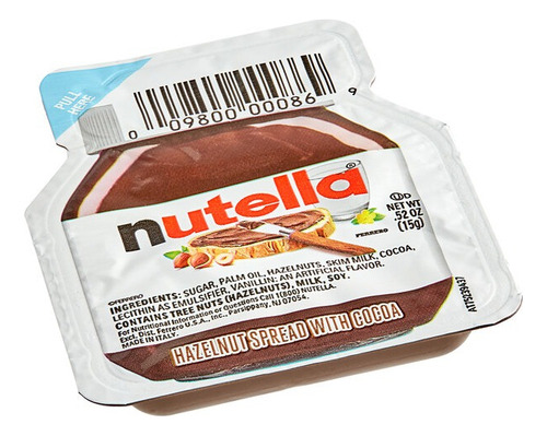 Nutella Mini Para Lunch Box 15grs. 120pzas