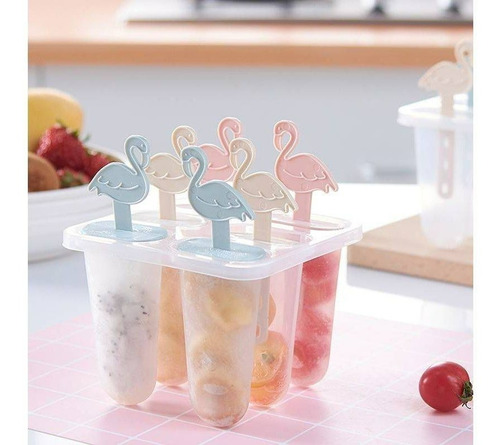 Imagen 5 de 5 de Molde Para Paletas De Helados 6 Cavidades