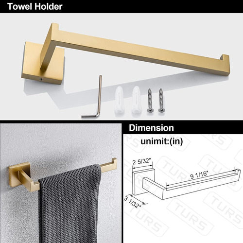 Juego De Accesorios De Baño De 7 Piezas, Juego De Toallero D
