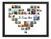 Comprar Cuadro Collage Fotos Corazon 30x40 Regalo San Valentin Novio