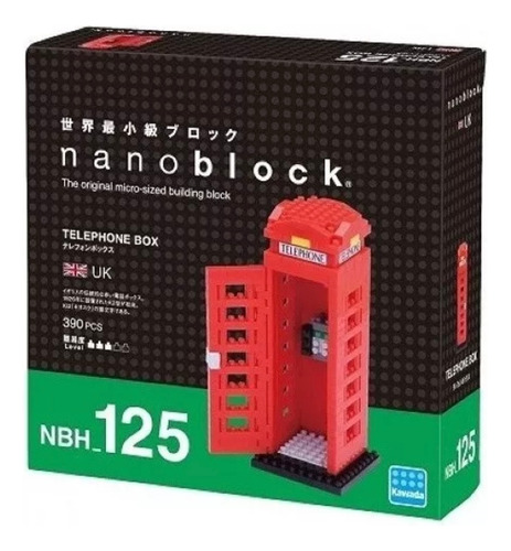 Nanoblock Caseta Telefónica De Londres  Set Nbh_125 390 Pzas