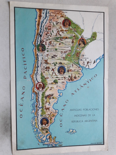 Lamina Billiken Mapa Hidrografico De Republica Argentina M1