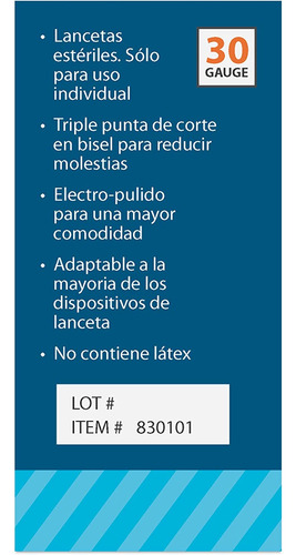 Easytouch Twist Lancets - 30 G, (100 Por Caja)