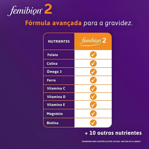 Femibion Multivitamínico 2 Gravidez 56 Cápsulas/comprimidos Sem Sabor