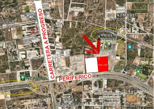 Terreno En Venta Sobre Periférico Norte De Mérida. 2 Hectáreas.