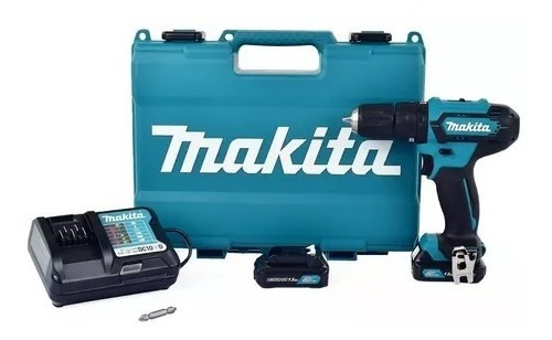 Taladro Inalambrico Makita Estuche 2 Bat Df333dwye Frecuencia 50-60hz Color Turquesa