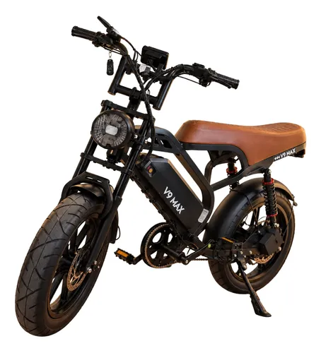Bicicleta Bike Eletrica V9 Max 1000w 48km Freio Hidraulico Preto