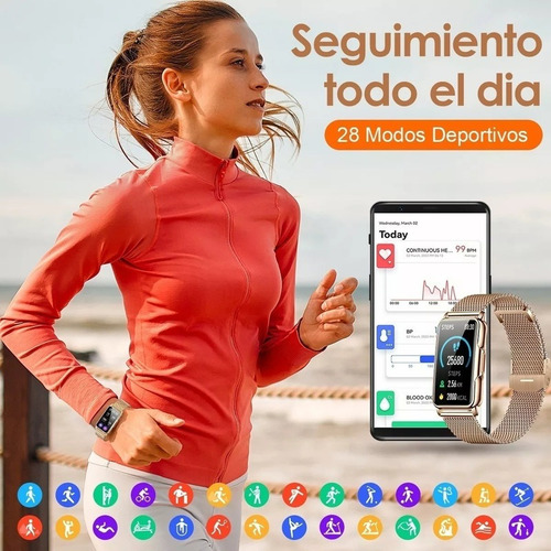Smartwatch Para Mujer Reloj Inteligente Smart Band Bluetooth