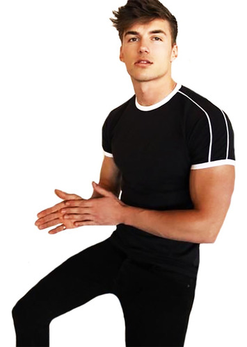 Imagen 6 de 9 de Remeras Entalladas De Importacion Slim Fit Hombre A12
