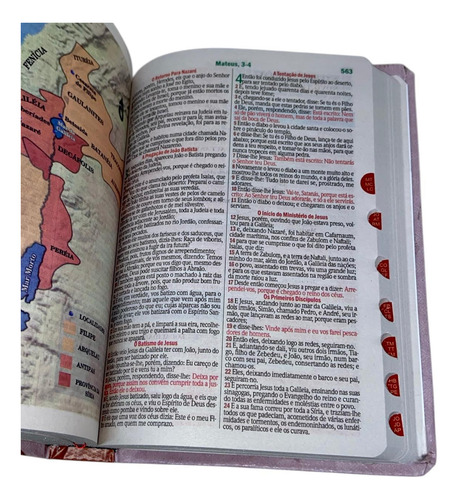 Bíblia Sagrada Evangélica Letra Gigante Com Índice - Abençoada Por Deus - Feminina Versão Almeida Revista E Corrigida Com Harpa E Corinhos Linda Capa Luxo