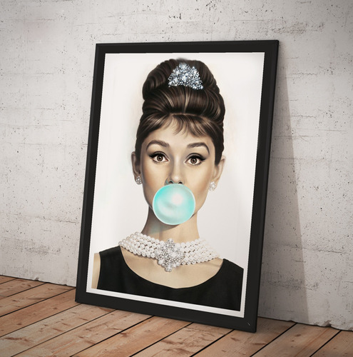 Cuadro Audrey Hepburn Lamina Cuadro Vidrio Pop Tiffany 1961