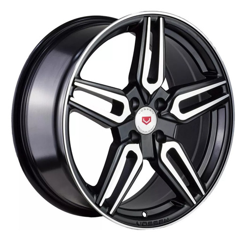 Vossen 17x7.5 4x100 Et35 Star Black Silver (set 4 Llantas)