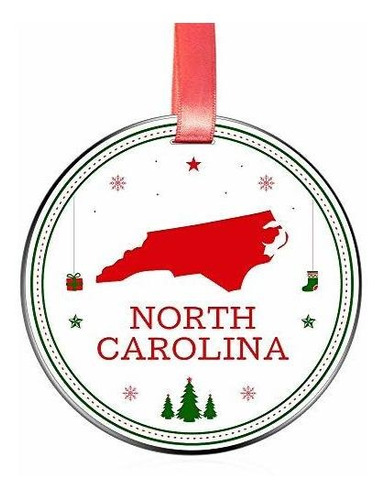 Colgante Elegante Chef Carolina Del Norte Estado De Navidad 