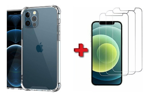 Protector Cristal iPhone 12   Reforzado + Vidrio Templado 9h