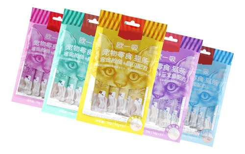 Lickable Cat Treats, 5 X 14 G, Minerales Húmedos, Multivitam